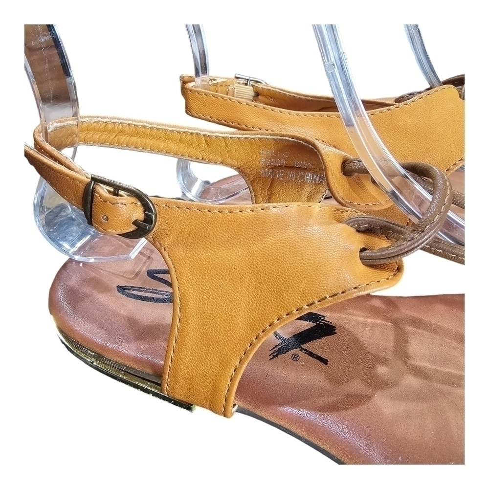 Seven7 Tan Leather Sandals SIze 6 - Picture 2 of 9